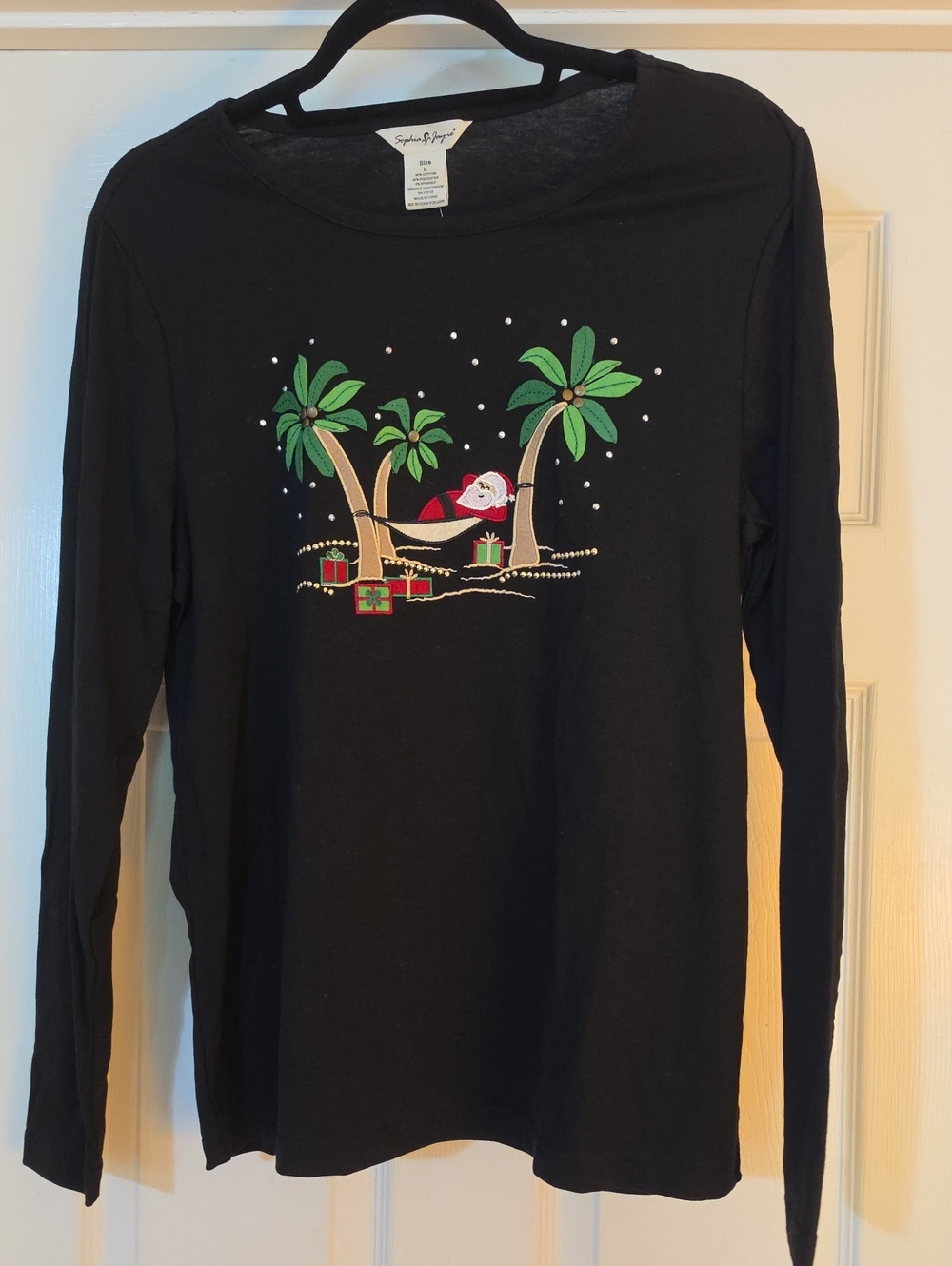 NWT-Holiday Shirt with Santa Graphic